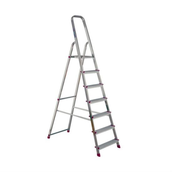 Prekės „Kopėčios aliuminės 7 pakopų biutinės HHL 1,45 x 2,25 x 3,45 m Krause Corda“ paveikslėlis