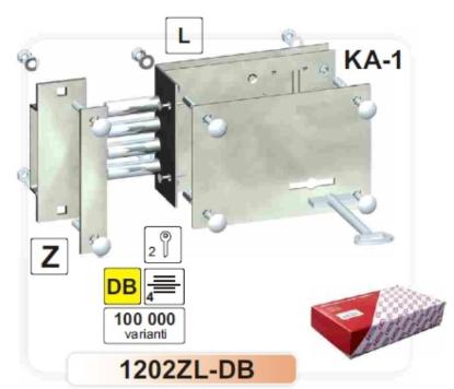 Prekės „Spyna garažo durų ARTA-2 dešinė 1202ZL-DB“ paveikslėlis