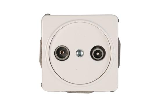 Prekės „Lizdas antenos TV+R be rėmelio TVL02-10-02 LX200 baltos spalvos Vilma“ paveikslėlis