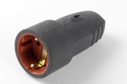 Prekės „Kištukinis lizdas juodas guminis N/L 16A 240 V IP 44“ paveikslėlis
