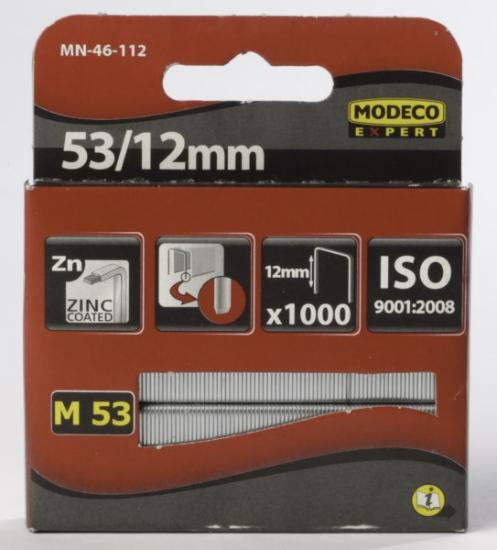 Prekės „Segtukai metaliniai tvirtinimo elementai 12 mm M53 Modeco 1000 vnt MN-46-112“ paveikslėlis