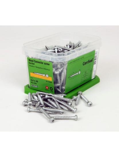 Prekės „Medsraigčiai kampams balti 5x40 mm T20 Essve“ paveikslėlis