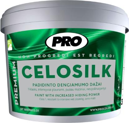 Prekės „Dažai sienų ir lubų PRO CELOSILK 10 l“ paveikslėlis