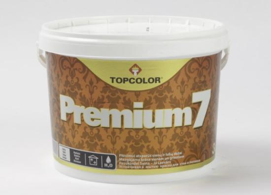 Prekės „Dažai dispersiniai lateksiniai matiniai TOPCOLOR Premium 7 3 l“ paveikslėlis