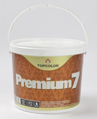 Prekės „Dažai dispersiniai lateksiniai matiniai TOPCOLOR Premium 7 5 l“ paveikslėlis
