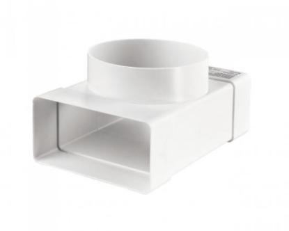 Prekės „Trišakis ortakių sujungimui stačiakampis 110 x 55 mm / apvalus Ø 100 mm Vents“ paveikslėlis