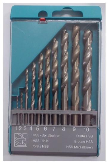 Prekės „Grąžtų rinkinys metalui 10 dalių DIN 338 1 -10 x 1 mm“ paveikslėlis
