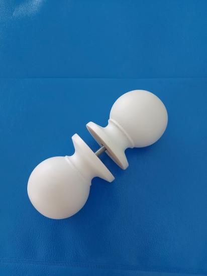 Prekės „Komplektas medinių rankenų 54 mm R-1WB dažytų baltai“ paveikslėlis
