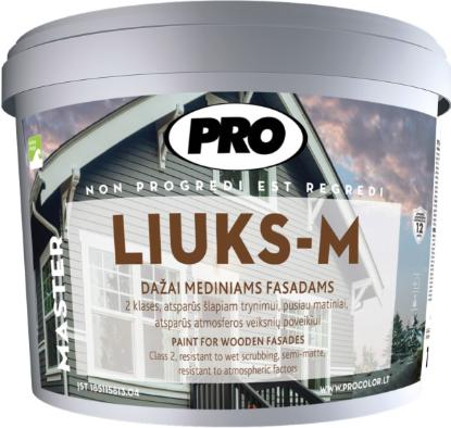 Prekės „Dažai mediniams fasadams pusiau matiniai tamsiai rudi PRO LIUKS-M 10 l“ paveikslėlis