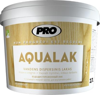 Prekės „Lakas dispersinis drėgmei atsparus PRO AQUALAK-VM 2,7 l“ paveikslėlis
