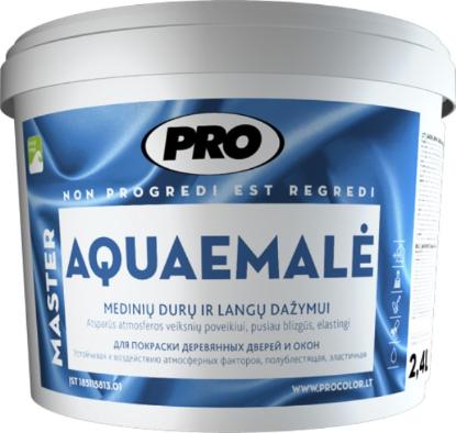 Prekės „Dažai pusiau blizgūs PRO AQUA EMALĖ 0,8 l“ paveikslėlis