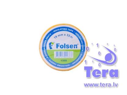 Prekės „Juosta izoliacinė 19 mm x 33 m geltona FOLSEN“ paveikslėlis