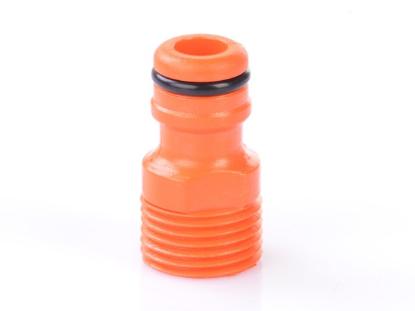 Prekės „Jungtis laistymo žarnai 1/2 " su išoriniu sriegiu plastmasinis R1114 VERTAS“ paveikslėlis