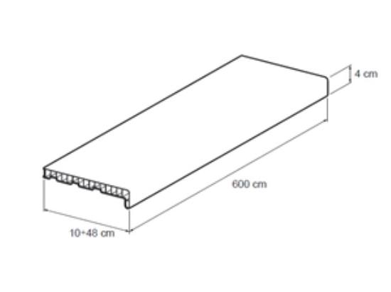 Prekės „Palangė plastikinė 400 mm Balta  VOX“ paveikslėlis
