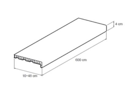 Prekės „Palangė plastikinė 300 mm Balta VOX“ paveikslėlis