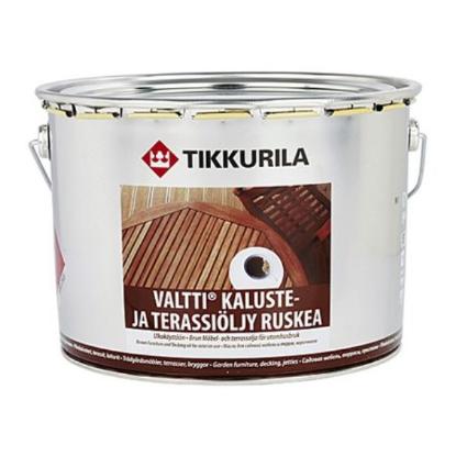Prekės „Aliejus- impregnantas medienai Tikkurila Valtti Kaluste rudas 9 l“ paveikslėlis