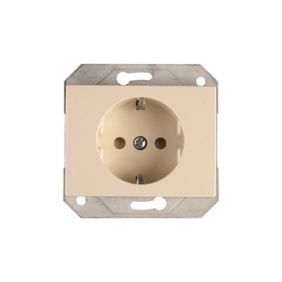 Prekės „Kištukinis lizdas su įžeminimu be rėmelio RP16-002-02 XP500 dramblio kaulo sp. Vilma“ paveikslėlis
