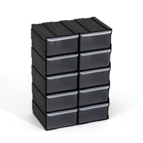 Prekės „Dėžutės plastikinės Tool drawers 15,5 x 10 x 22,5 cm juodos Patrol“ paveikslėlis