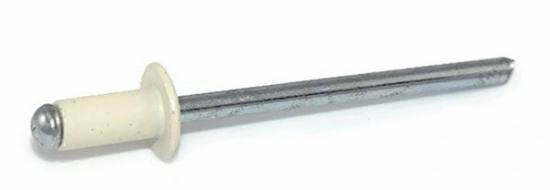 Prekės „Kniedės aliuminės 4 x 8 mm AL/ST RAL 9010 50 vnt Profix“ paveikslėlis