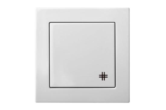 Prekės „Jungiklis / perjungiklis kryžminis be rėmelio ĮPK6.10-001-01 Epsilon White baltos spalvos Liregus“ paveikslėlis