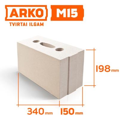 Prekės „Blokas ARKO M15, silikatinis, 340x150x198 mm“ paveikslėlis