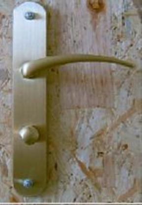 Prekės „Rankena durų 72 mm WC 5x5 geltona Miriam“ paveikslėlis