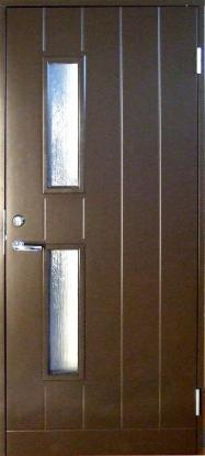 Prekės „Durys lauko BASIC W95 stik.80K 900 x 2080 mm rudos kairinės“ paveikslėlis