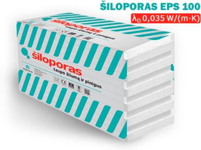 Prekės „Polistirenas, šiloporas EPS 100/5 50x1000x1000 mm“ paveikslėlis