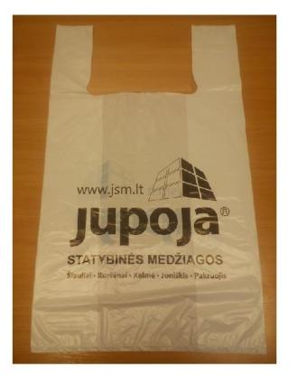 Prekės „Maišelis plastikinis su rankena 590 x 350 mm JUPOJA“ paveikslėlis