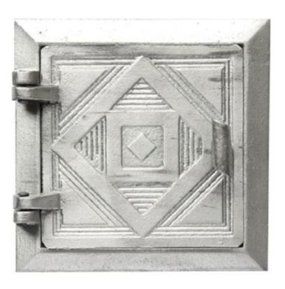 Prekės „Durelės krosniai aliuminės pelenams 120 x 120 / 170 x 170 mm“ paveikslėlis