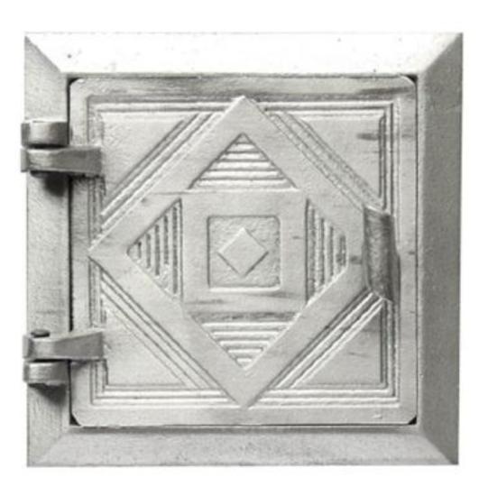Prekės „Durelės krosniai aliuminės pelenams 120 x 120 / 170 x 170 mm“ paveikslėlis