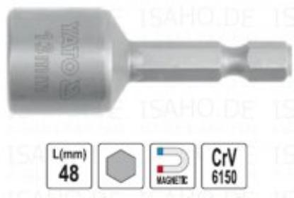 Prekės „Galvutė magnetinė 10x48 mm CrV Yato“ paveikslėlis