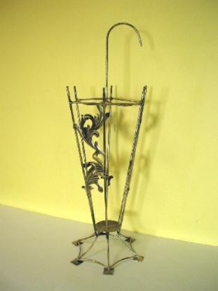 Prekės „Dėklas skėčiams metalinis sendinto aukso spalvos 80 x 30 cm 90-968“ paveikslėlis