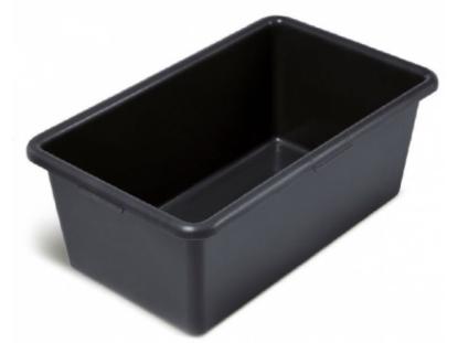 Prekės „Vonelė IKP40 stačiakampė plastikinė juoda 40 l“ paveikslėlis