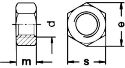 Prekės „Veržlė M 3 mm cinkuota DIN-934“ paveikslėlis