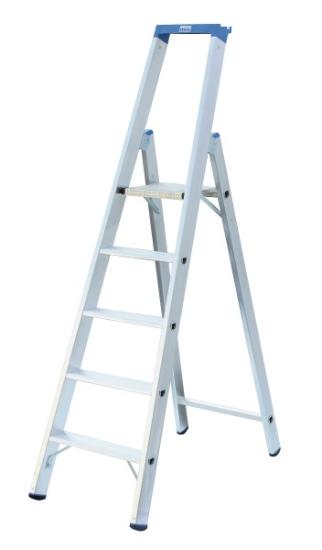 Prekės „Kopėčios aliuminės 5 pakopų 1,2 x 1,95 x 3,2 m Stabilo Krause 124524“ paveikslėlis