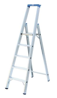 Prekės „Kopėčios aliuminės 5 pakopų 1,2 x 1,95 x 3,2 m Stabilo Krause 124524“ paveikslėlis