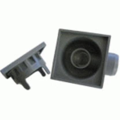 Prekės „Trapas vandens nubėgimo Ø 110 mm plastiko grotelėmis 150 x 150 mm pilkas“ paveikslėlis
