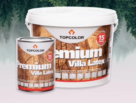 Prekės „Dažai medienai Villa Latex 10 l skandinaviška vyšnia TOPCOLOR“ paveikslėlis
