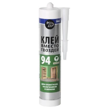 Prekės „Klijai vinių pakaitalai POINT 94 grindjuost. apvadams ir baldams 280 ml“ paveikslėlis