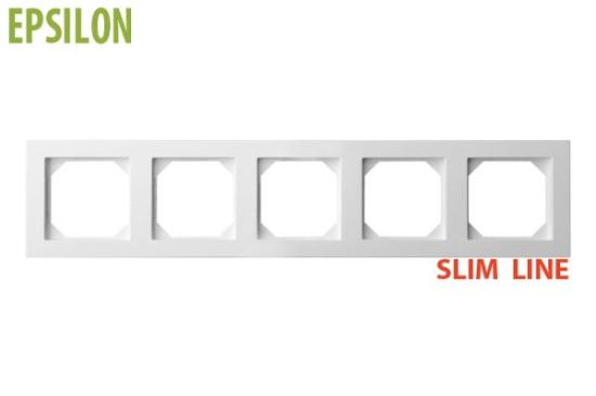 Prekės „Rėmelis 5 vietų K14-145-05 Epsilon baltos spalvos SlimLine Liregus“ paveikslėlis