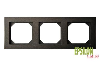 Prekės „Rėmelis 3 vietų K14-145-03 Epsilon juodos spalvos SlimLine Liregus“ paveikslėlis