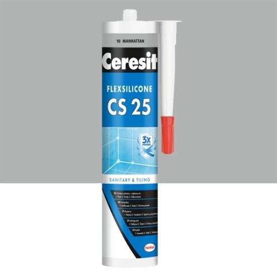 Prekės „CERESIT CS 25-10, 280 ml, šv. pilkas sanitarinis silikonas“ paveikslėlis