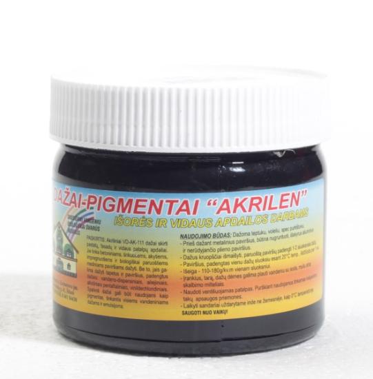 Prekės „Dažai - pigmentai akriliniai juodi 350 g“ paveikslėlis