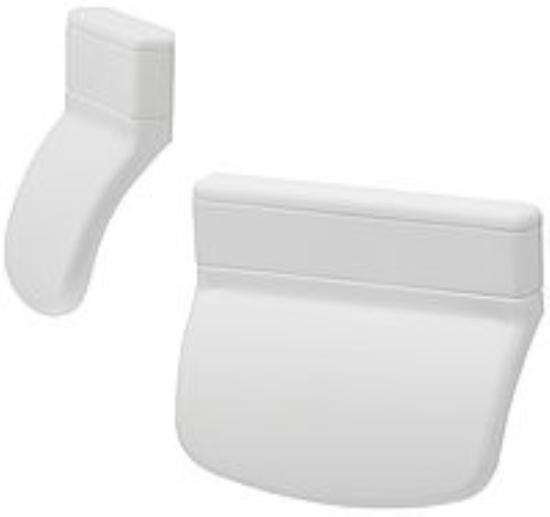 Prekės „Rankena balkono 55 x 70 mm balta plastikinė 115.9016 FAM“ paveikslėlis