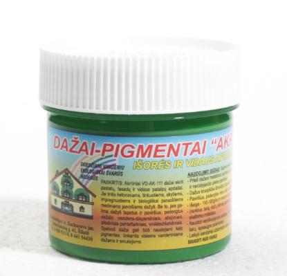 Prekės „Dažai - pigmentai akriliniai šviesiai žali 120 g“ paveikslėlis