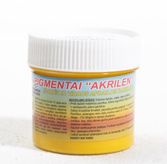 Prekės „Dažai - pigmentai akriliniai geltoni 120 g“ paveikslėlis