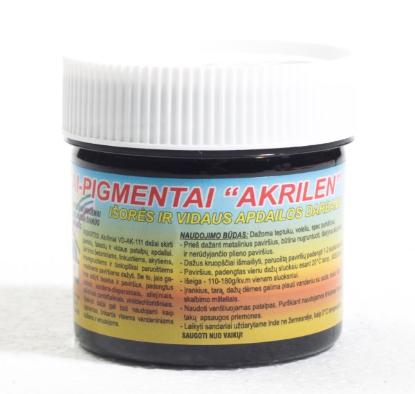 Prekės „Dažai - pigmentai akriliniai juodi 120 g“ paveikslėlis