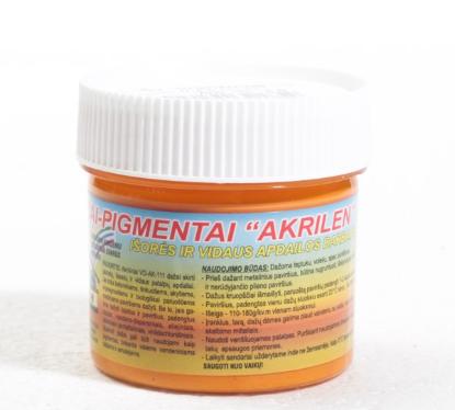 Prekės „Dažai - pigmentai akriliniai šviesiai oranžiniai 120 g“ paveikslėlis