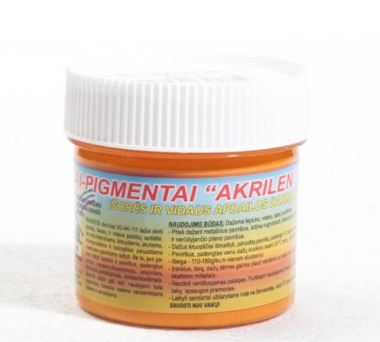 Prekės „Dažai - pigmentai akriliniai šviesiai oranžiniai 120 g“ paveikslėlis